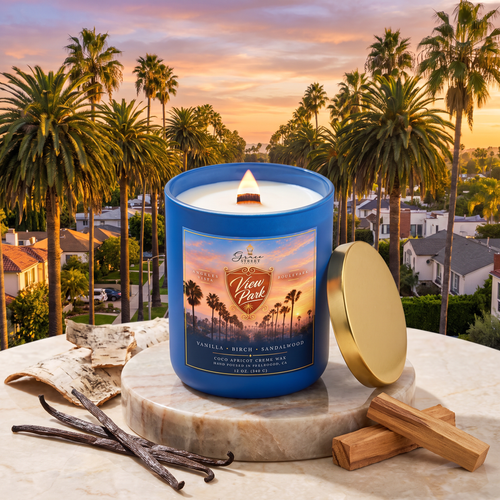 Angeles Vista Boulevard | 12 oz. Luxury Candle with Gold Lid
