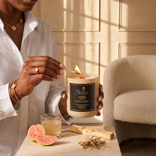 Faith Gold Lid Luxury Candle-12 oz