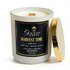 Harvest Time | 12 oz. Luxury Candle w/ Gold Lid