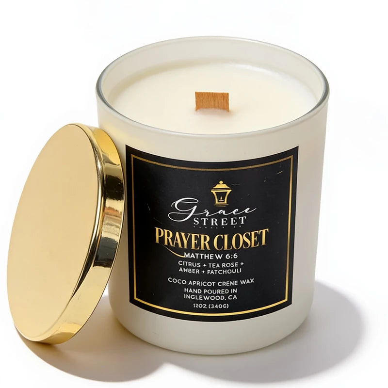 Prayer Closet Gold Lid Luxury Candle-12 oz