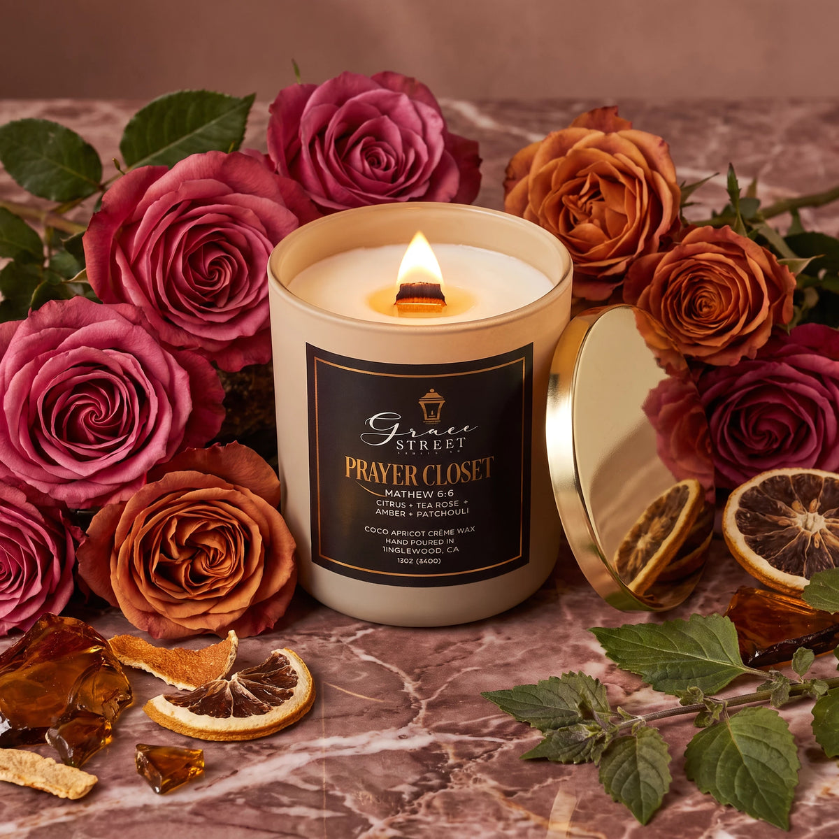Prayer Closet Gold Lid Luxury Candle-12 oz
