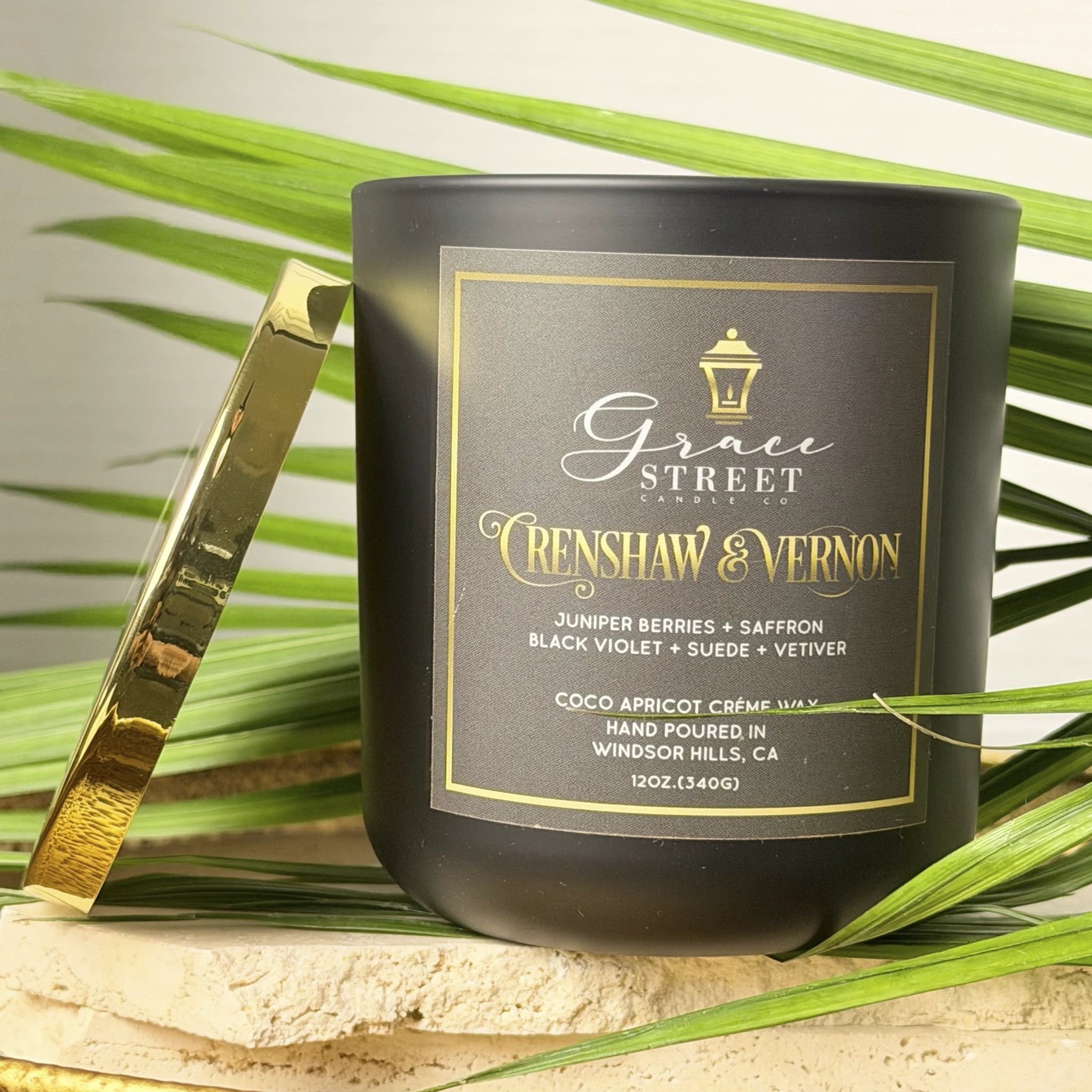 Crenshaw & Vernon Berry Gold Lid Luxury Candle-12 oz