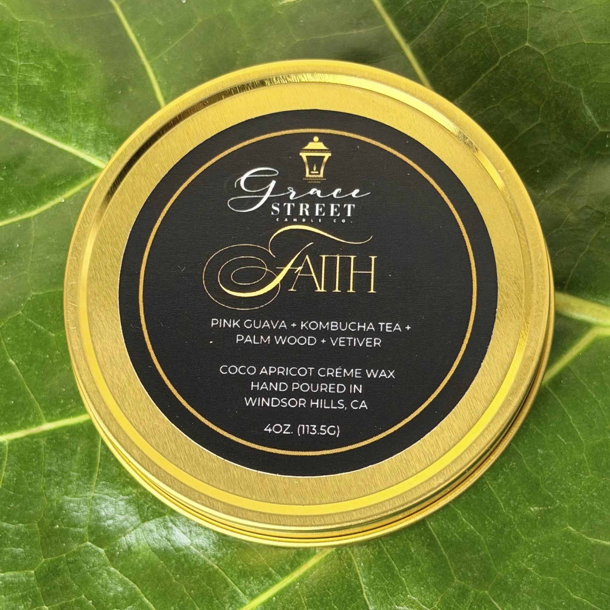Faith Luxury Travel Tin Candle
