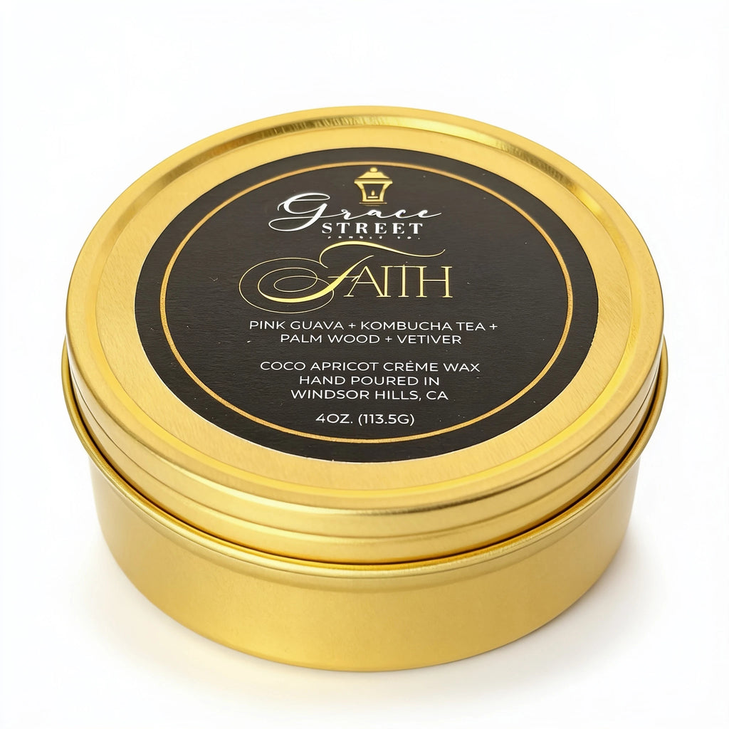 Faith Luxury Travel Tin Candle