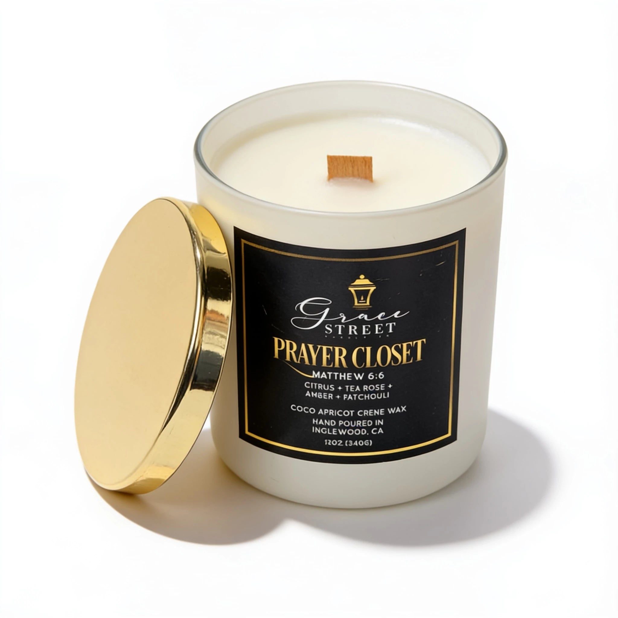 Prayer Closet Gold Lid Luxury Candle-12 oz