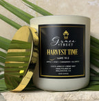 Harvest Time | 12 oz. Luxury Candle w/ Gold Lid