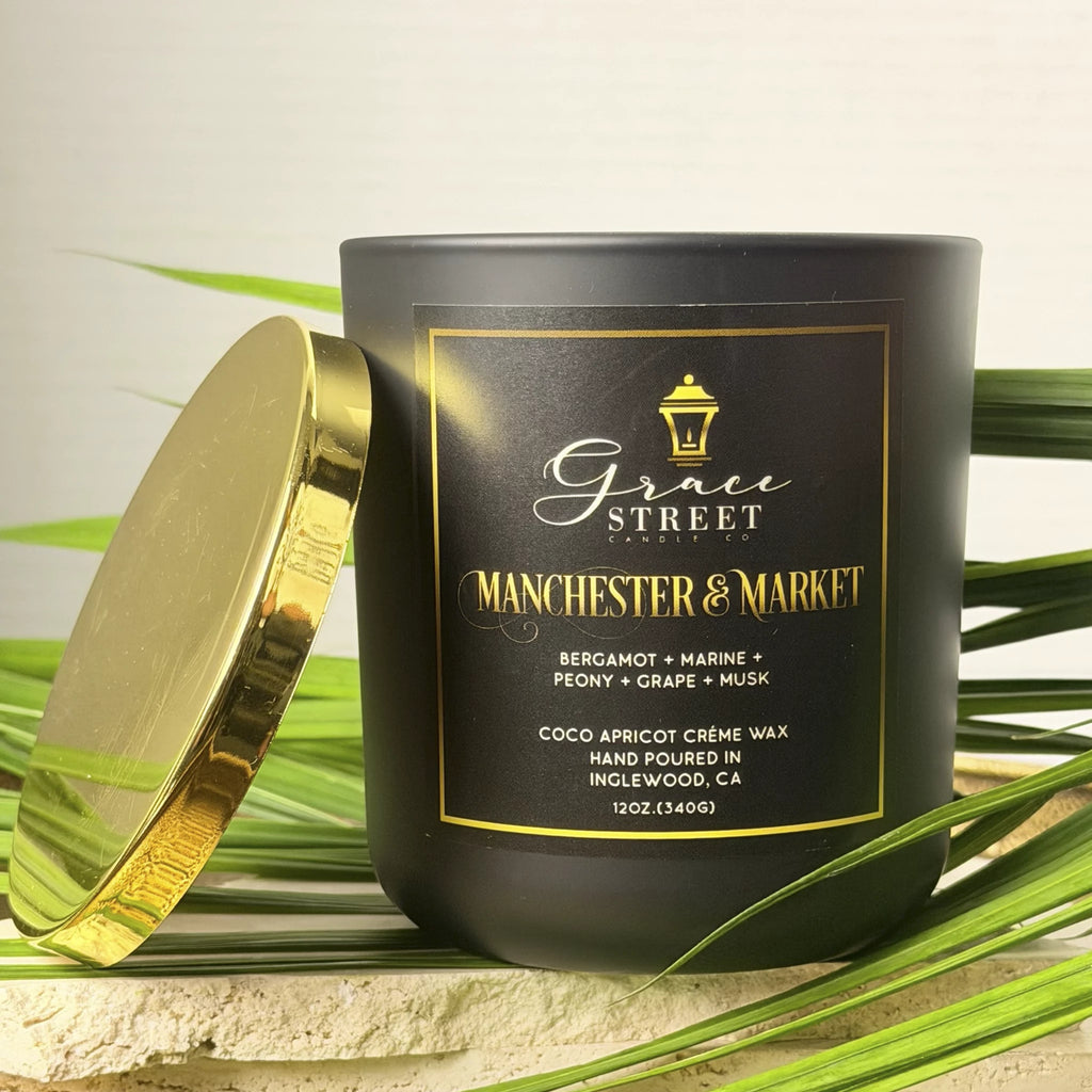 Manchester & Market Gold Lid Luxury Candle- 12 oz. Candle