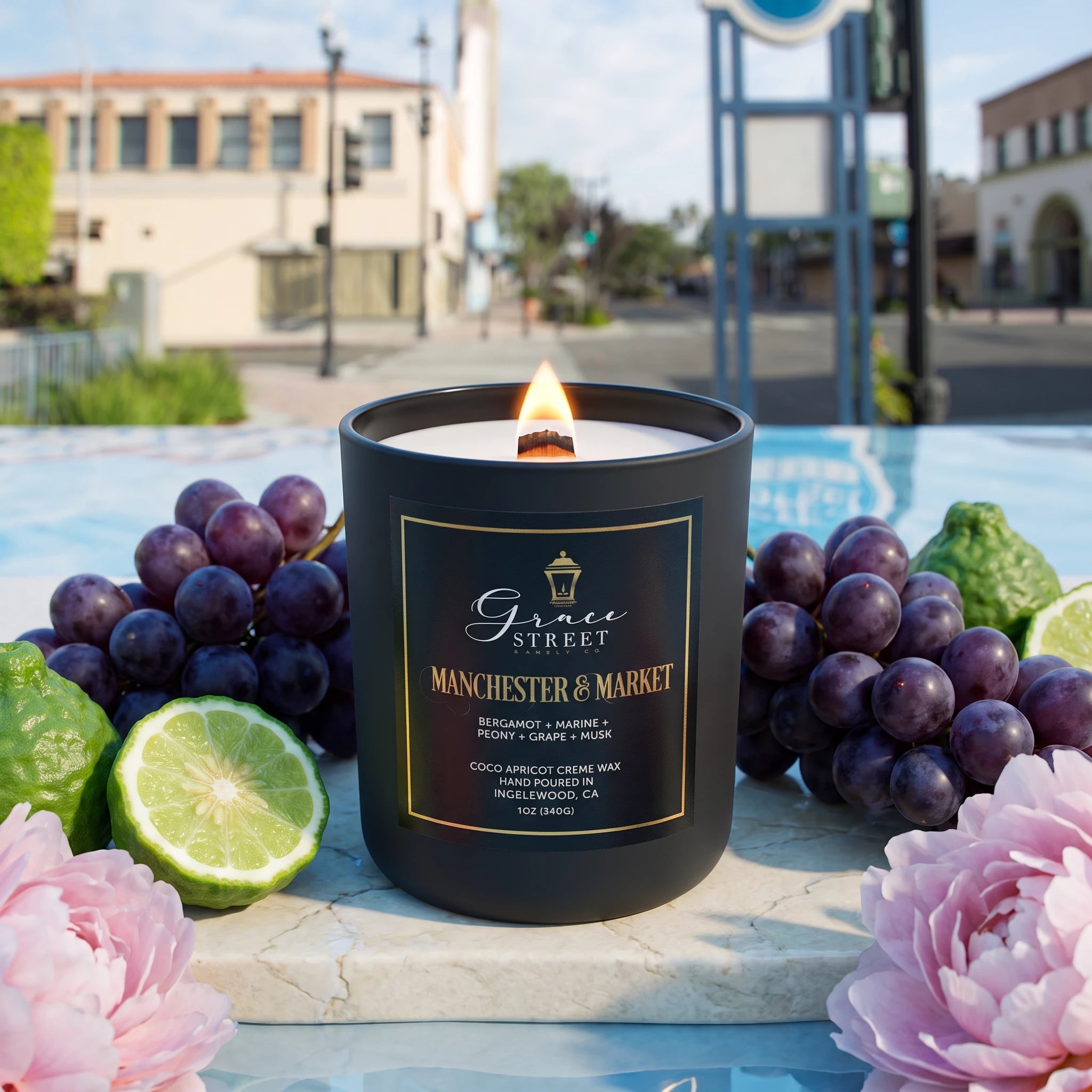 Manchester & Market Gold Lid Luxury Candle- 12 oz. Candle