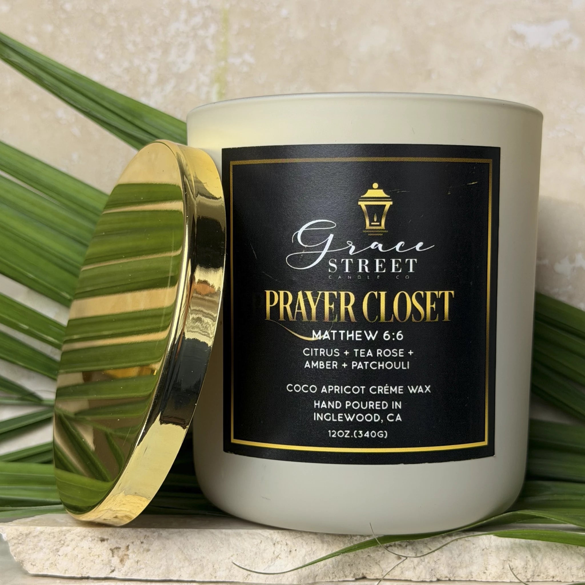 Prayer Closet Gold Lid Luxury Candle-12 oz