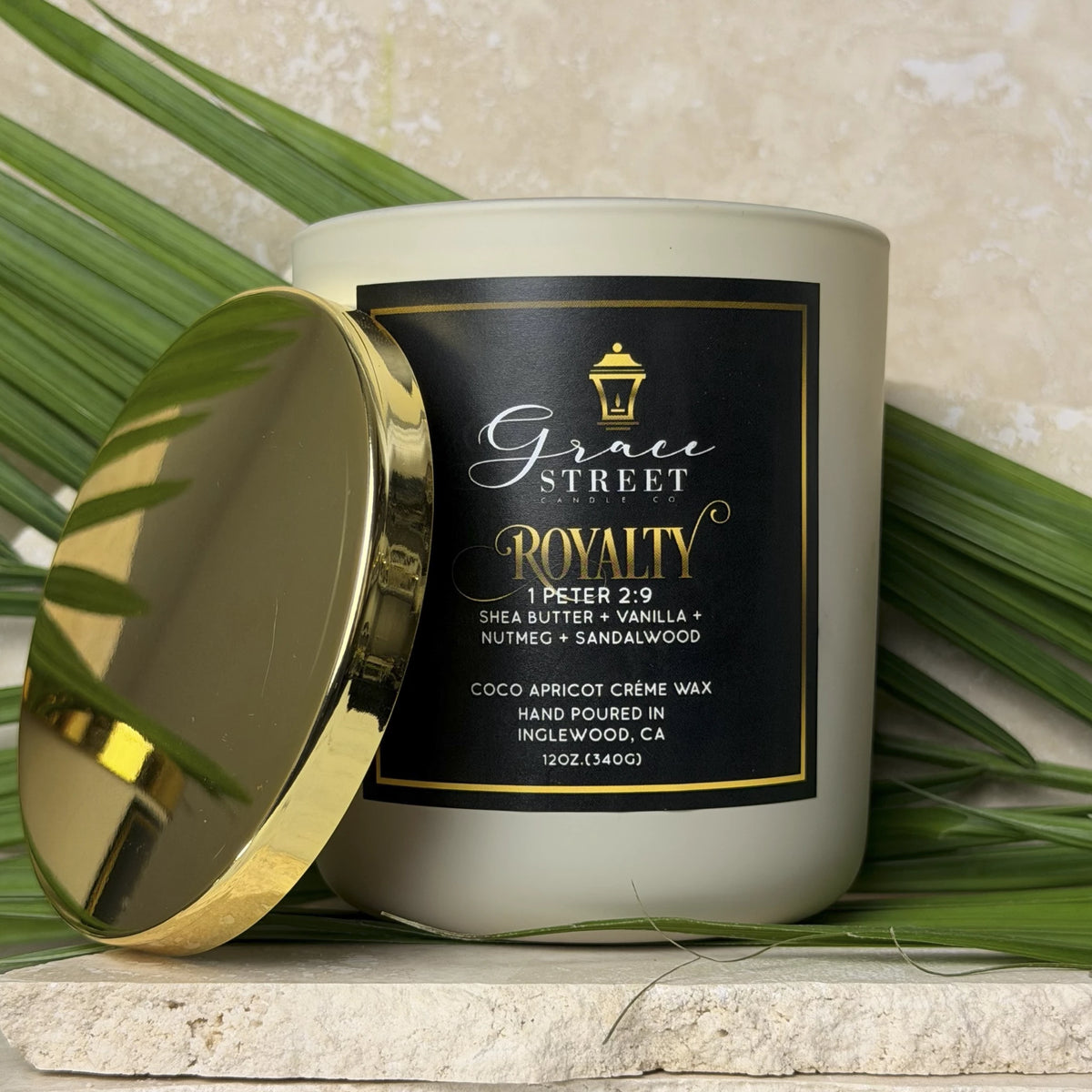 Royalty Gold Lid Luxury Candle-12 oz.