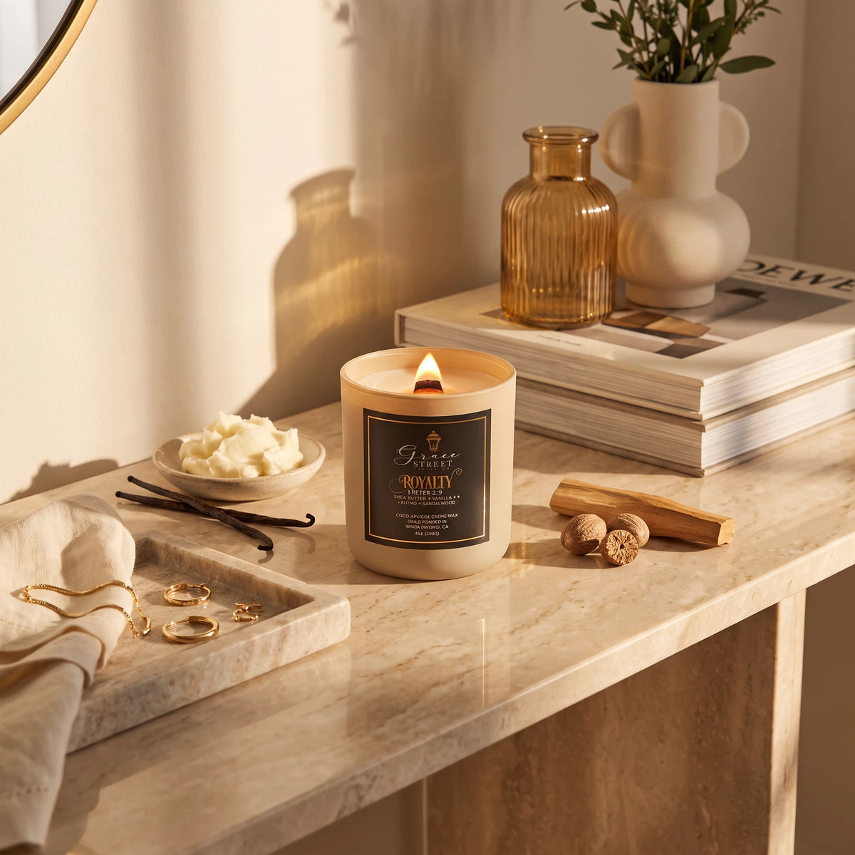 Royalty Gold Lid Luxury Candle-12 oz.