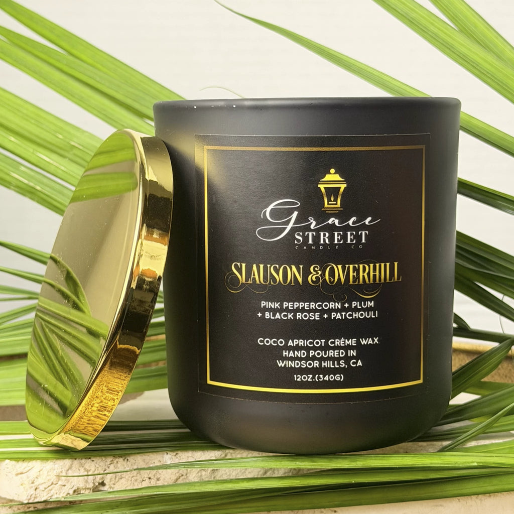 Slauson & Overhill | 12 oz Luxury Candle w/ Gold Lid