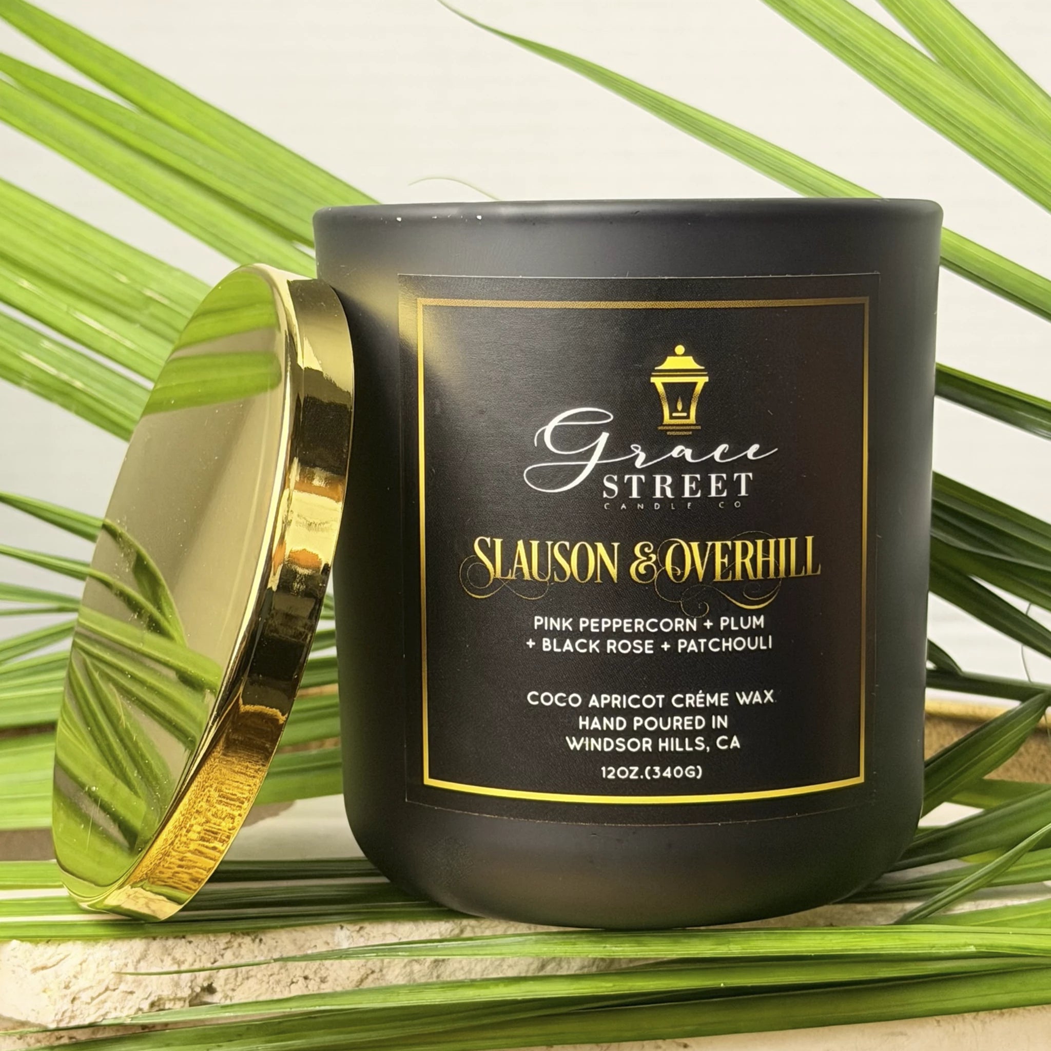 Slauson & Overhill Rose Gold Lid Luxury Candle-12 oz